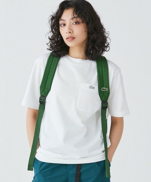 LACOSTE / ラコステ Tシャツ | アウトラインクロックポケット半袖Tシャツ | 詳細2