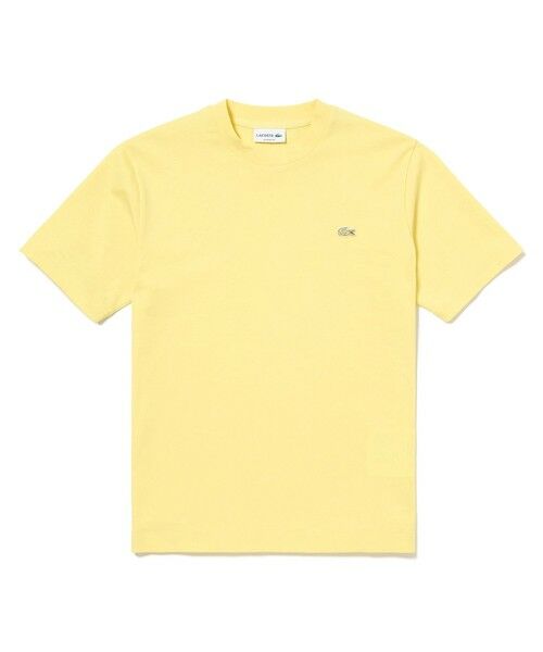 LACOSTE/ラコステ アウトラインクロッククルーネック半袖Tシャツ ペールイエロー 2(日本サイズS) LACOSTE/ラコステ アウトラインクロッククルーネック半袖Tシャツ ペールイエロー 2(日本サイズS)