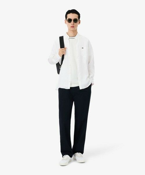 LACOSTE / ラコステ シャツ・ブラウス | リネンボタンダウン長袖シャツ | 詳細6