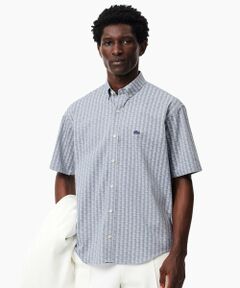 LACOSTE / ラコステ シャツ・ブラウス | モノグラム柄 プリントジャカードシャンブレーオックスフォードシャツ