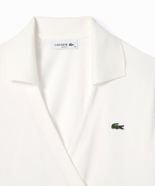 LACOSTE / ラコステ ポロシャツ | ハイストレッチ 鹿の子 ラップフロント クロップド丈半袖ポロシャツ | 詳細8