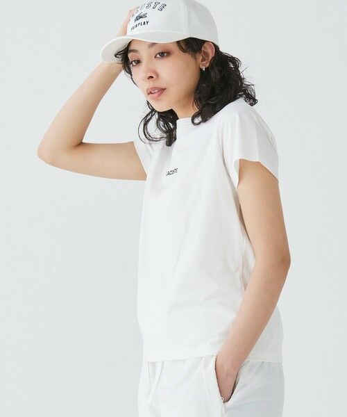 LACOSTE / ラコステ Tシャツ | コンパクトブランドネームロゴ半袖Tシャツ | 詳細1