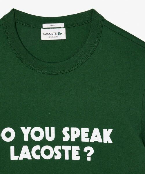 LACOSTE / ラコステ Tシャツ | オーガニックコットン メッセージプリントバインダーネック半袖Tシャツ | 詳細4