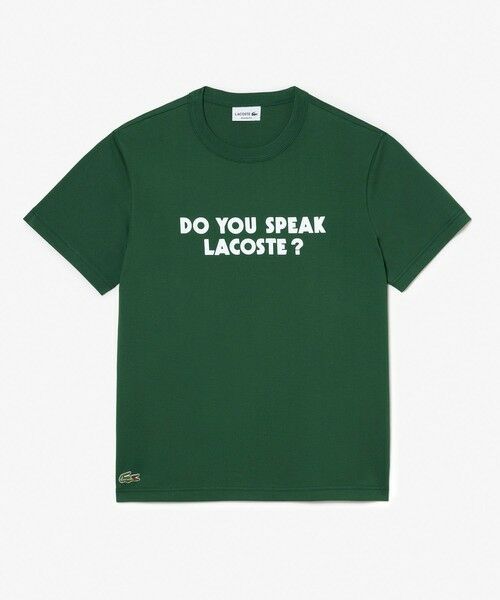 LACOSTE / ラコステ Tシャツ | オーガニックコットン メッセージプリントバインダーネック半袖Tシャツ | 詳細3