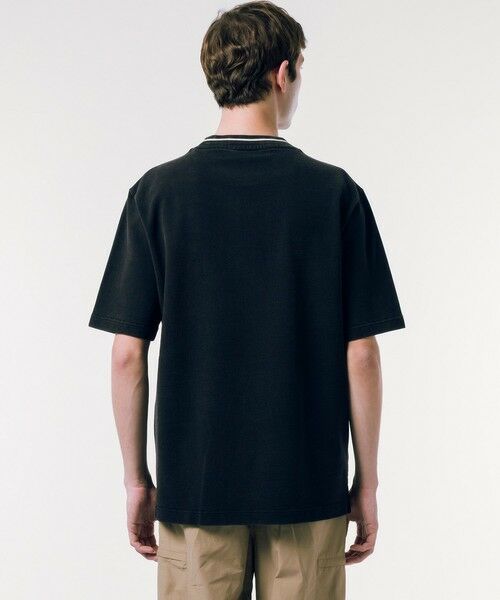セール】 配色リブニットインディゴ鹿の子 半袖Tシャツ （T