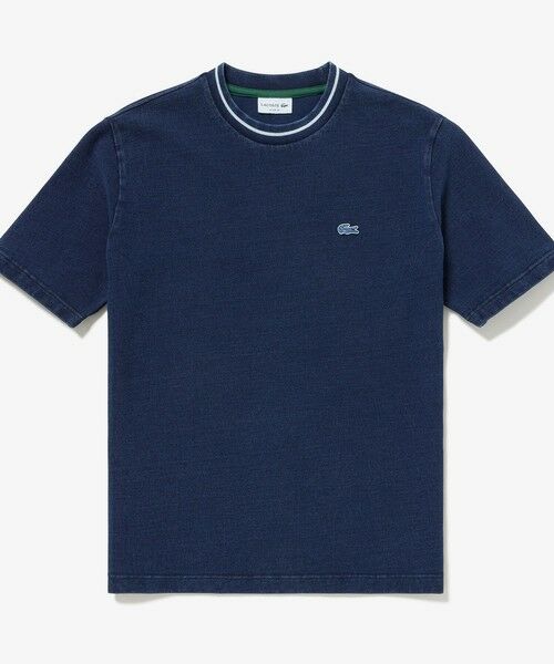 LACOSTE / ラコステ Tシャツ | 配色リブニットインディゴ鹿の子 半袖Tシャツ | 詳細19