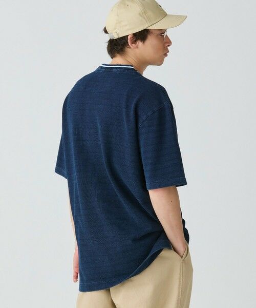 LACOSTE / ラコステ Tシャツ | 配色リブニットインディゴ鹿の子 半袖Tシャツ | 詳細12