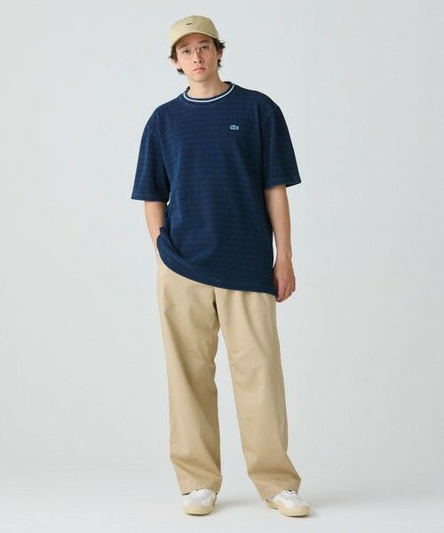 LACOSTE / ラコステ Tシャツ | 配色リブニットインディゴ鹿の子 半袖Tシャツ | 詳細17