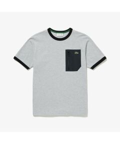 アウトドアジップポケット鹿の子地半袖Tシャツ