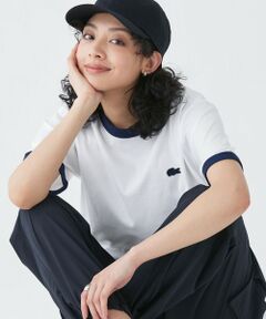 【オンライン限定】LACOSTE ワンポイントロゴ リンガーTシャツ