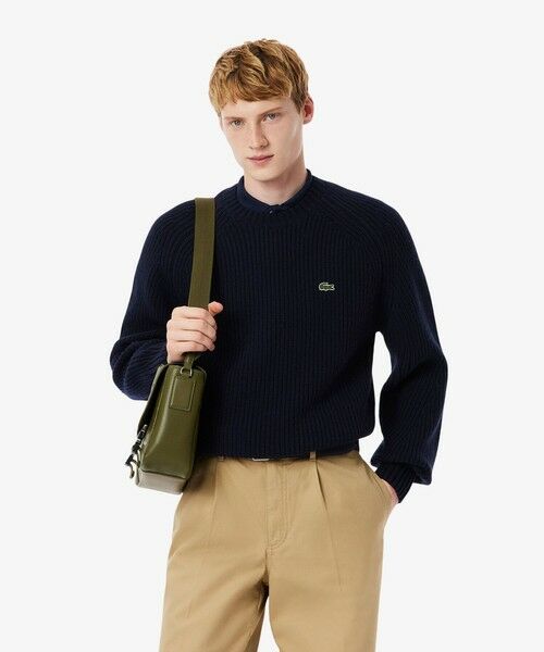 値下げ！【新品】LACOSTE SPORT セーター セール】 ヘザーカラーリングワッフルニット / メランジニット