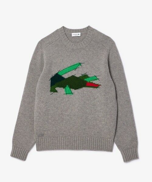 LACOSTE / ラコステ ニット・セーター | グラフィカルワニロゴジャカードニットセーター | 詳細5