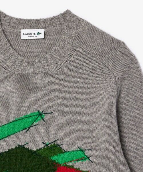 LACOSTE / ラコステ ニット・セーター | グラフィカルワニロゴジャカードニットセーター | 詳細6