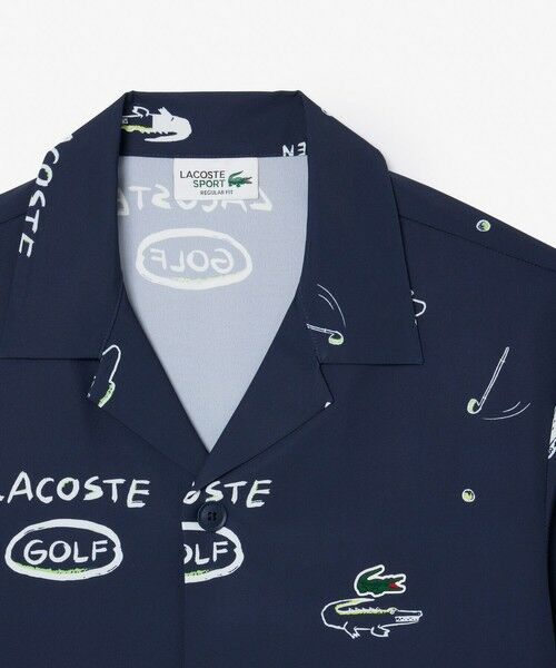 LACOSTE / ラコステ シャツ・ブラウス | ウルトラドライ オープンカラー総柄シャツ / 開襟シャツ | 詳細14