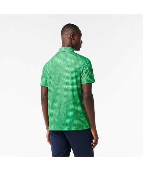 LACOSTE / ラコステ ポロシャツ | UVカット ミニマム総柄プリント 比翼仕立て ウルトラドライ ゴルフポロシャツ | 詳細7