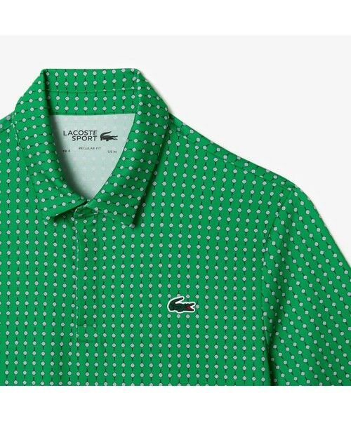 LACOSTE / ラコステ ポロシャツ | UVカット ミニマム総柄プリント 比翼仕立て ウルトラドライ ゴルフポロシャツ | 詳細9