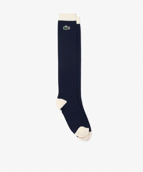 LACOSTE/ラコステ バイカラーロングゴルフソックス ネイビー L LACOSTE/ラコステ バイカラーロングゴルフソックス ネイビー L