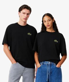 LACOSTE / ラコステ Tシャツ | シェニールワニロゴ オーバーサイズ半袖Tシャツ / ルーズフィットT