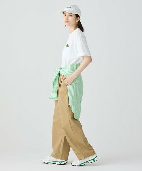 LACOSTE / ラコステ Tシャツ | シェニールワニロゴ オーバーサイズ半袖Tシャツ / ルーズフィットT | 詳細10