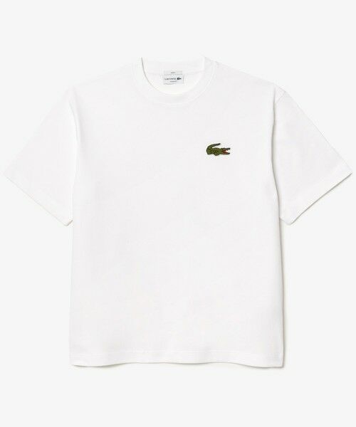 LACOSTE / ラコステ Tシャツ | シェニールワニロゴ オーバーサイズ半袖Tシャツ / ルーズフィットT | 詳細3