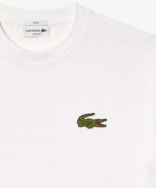 LACOSTE / ラコステ Tシャツ | シェニールワニロゴ オーバーサイズ半袖Tシャツ / ルーズフィットT | 詳細4