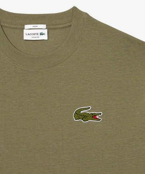 LACOSTE / ラコステ Tシャツ | シェニールワニロゴ オーバーサイズ半袖Tシャツ / ルーズフィットT | 詳細14