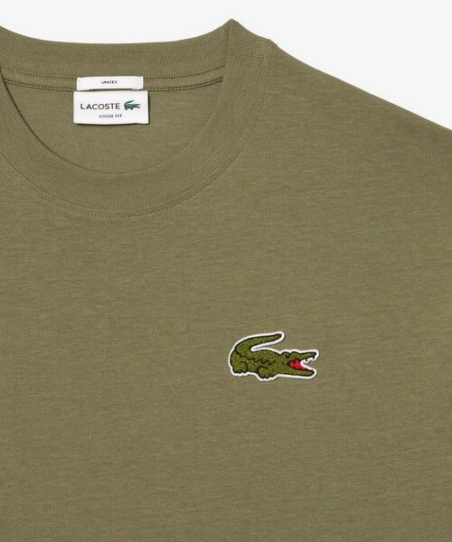 LACOSTE / ラコステ Tシャツ | シェニールワニロゴ オーバーサイズ半袖Tシャツ / ルーズフィットT | 詳細9