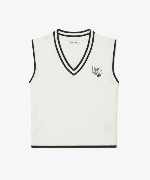 LACOSTE / ラコステ ベスト | UVカット UPF50 アーガイルジャカードゴルフニットベスト | 詳細1