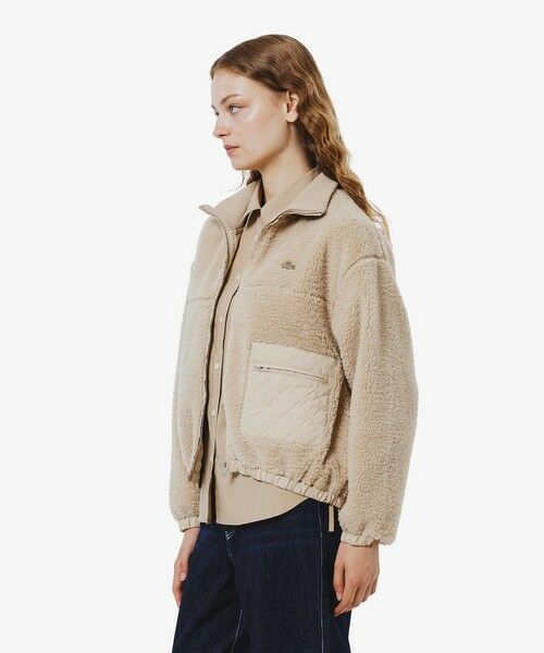 LACOSTE / ラコステ ブルゾン | リブニットスタンドカラーソフトボアジャケット / スタンドジップボアブルゾン | 詳細18