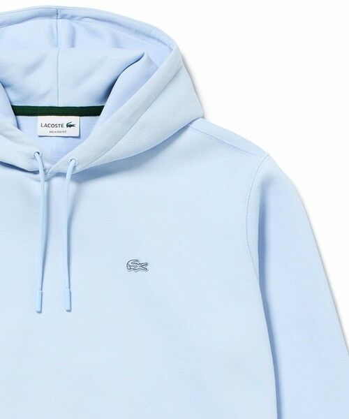 LACOSTE/ラコステ 鹿の子ニットワントーンフーディー / 鹿の子ニットプルオーバーパーカー ライトブルー 5(日本サイズXL) LACOSTE/ラコステ 鹿の子ニットワントーンフーディー / 鹿の子ニットプルオーバーパーカー ライトブルー 5(日本サイズXL)