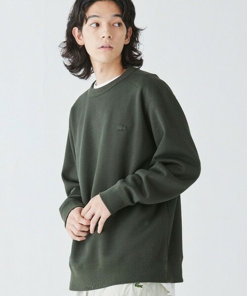 LACOSTE / ラコステ スウェット | ワントーンクルーネック 鹿の子ニット / 鹿の子スウェット | 詳細4