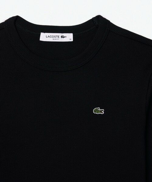 LACOSTE / ラコステ Tシャツ | ワンポイントリブニットスリムセーター | 詳細4