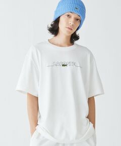 フランスメイド オーバーサイズ ブランドネームロゴステッチ半袖Tシャツ