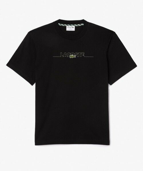 LACOSTE / ラコステ Tシャツ | フランスメイド オーバーサイズ ブランドネームロゴステッチ半袖Tシャツ | 詳細4