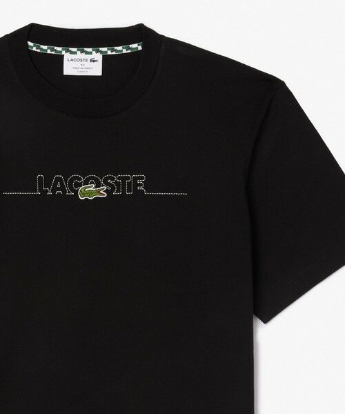 LACOSTE / ラコステ Tシャツ | フランスメイド オーバーサイズ ブランドネームロゴステッチ半袖Tシャツ | 詳細3