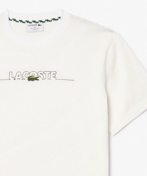 LACOSTE / ラコステ Tシャツ | フランスメイド オーバーサイズ ブランドネームロゴステッチ半袖Tシャツ | 詳細20