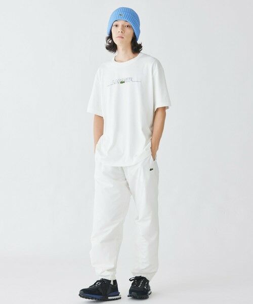 LACOSTE / ラコステ Tシャツ | フランスメイド オーバーサイズ ブランドネームロゴステッチ半袖Tシャツ | 詳細10