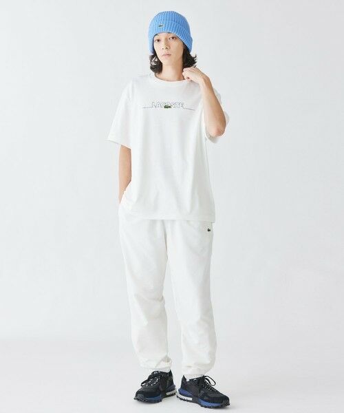 LACOSTE / ラコステ Tシャツ | フランスメイド オーバーサイズ ブランドネームロゴステッチ半袖Tシャツ | 詳細11