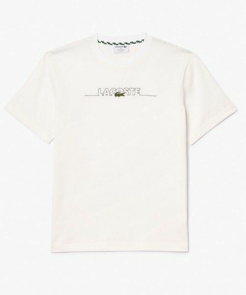 LACOSTE / ラコステ Tシャツ | フランスメイド オーバーサイズ ブランドネームロゴステッチ半袖Tシャツ | 詳細9