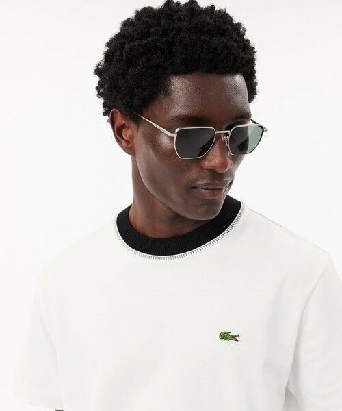 LACOSTE / ラコステ Tシャツ | フランスメイド配色リンガーネックワンポイント半袖Tシャツ | 詳細1