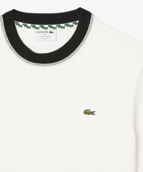 LACOSTE / ラコステ Tシャツ | フランスメイド配色リンガーネックワンポイント半袖Tシャツ | 詳細4