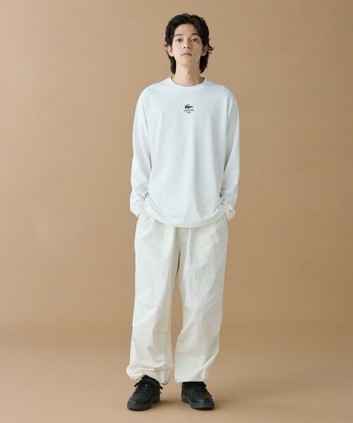LACOSTE / ラコステ Tシャツ | オーバーサイズ PARISロゴ ヘビーウェイト 長袖Tシャツ / ロンT | 詳細15