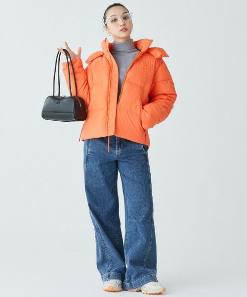 LACOSTE / ラコステ ダウンジャケット・ベスト | ウィメンズ ボリュームハイネック ナイロンショート ダックダウンジャケット / フード取り外し可 | 詳細12