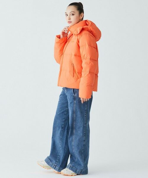 LACOSTE / ラコステ ダウンジャケット・ベスト | ウィメンズ ボリュームハイネック ナイロンショート ダックダウンジャケット / フード取り外し可 | 詳細13