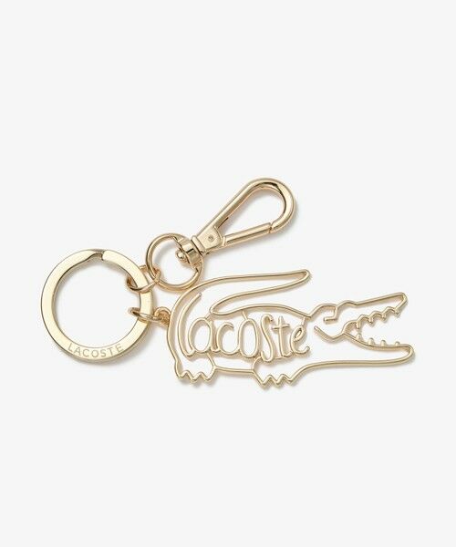 LACOSTE / ラコステ キーホルダー・ストラップ | ネームワニロゴキーホルダー（ゴールド）