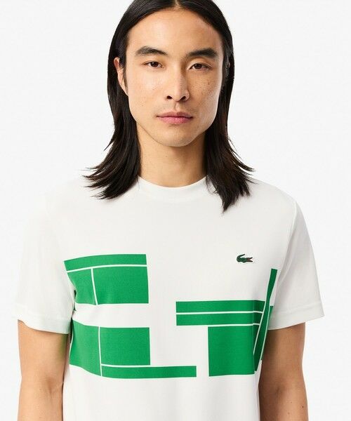 LACOSTE / ラコステ Tシャツ | UPF50＋ UVカット 『ノバク・ジョコビッチ』コートプリント ウルトラドライ 半袖Tシャツ | 詳細1