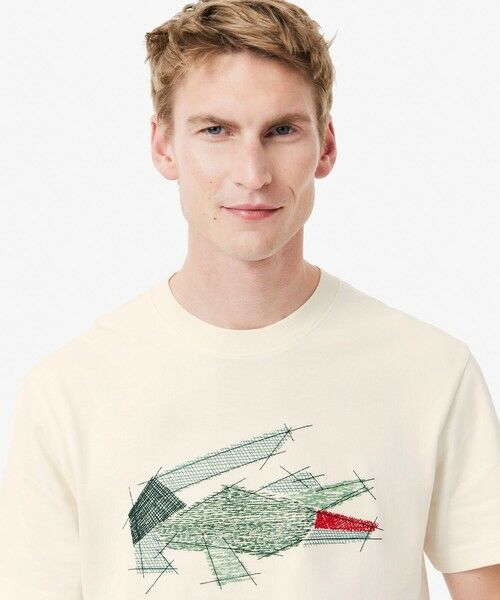 LACOSTE / ラコステ Tシャツ | グラフィカルワニロゴステッチTシャツ | 詳細1