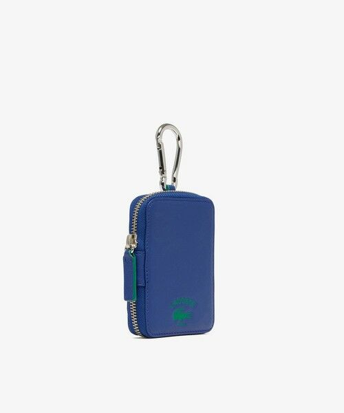 LACOSTE / ラコステ キーケース | シュリンクカウレザー スマートキーポーチ スマートキーケース / カードスロット2段 カラビナ付き | 詳細4