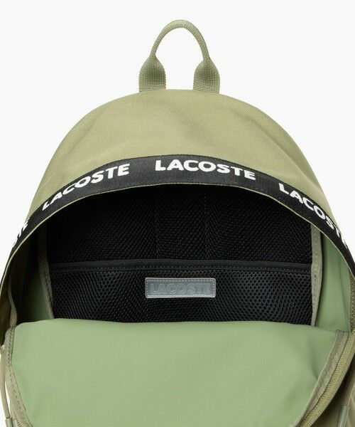 【極美品】LACOSTE PVCレザー　リュック　黒　ワニロゴ　チャーム付 楽天市場】LACOSTE ラコステ フェイクレザー デイパック NH2583H