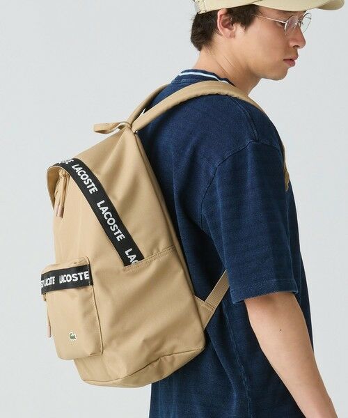 LACOSTE ブラウン ナイロンリュック美品 断捨離特価！ LACOSTE